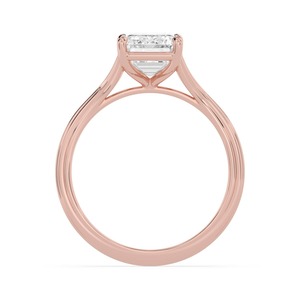 Anillo de compromiso de oro rosa de 10 quilates con diamante cultivado en laboratorio Prestige, 3.00 quilates en total, corte marquesa, solitario, joyería nupcial para mujer - Product Image 2