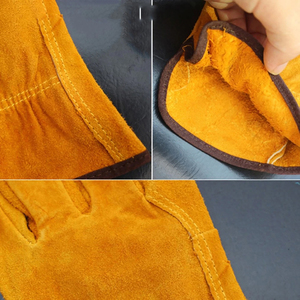Best Seller Abrasion-Resistant Hand Protection for Heavy Labor General Maintenance Classic Quality Yellow Leather Work <b>Gloves</b> - Product Image 4