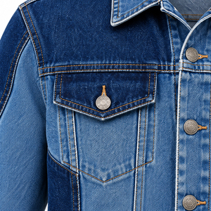 Blouson Homme Color Block Délavé Tendance Urbain Moto Cyclisme Jeunesse OEM Manches Longues - Product Image 6