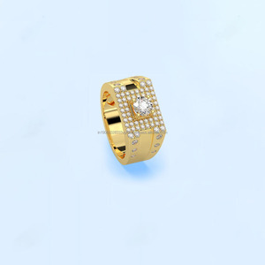 Unisex 925 <b>Sterling</b> <b>Silver</b> Rhodium Plated Iced Out Hip hop Cluster <b>Ring</b> with Prong Setting for Engagement and Anniversary Gift - Product Image 4