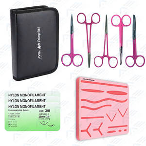 Kit de práctica de Sture para estudiantes de medicina, veterinarios, enfermeras, almohadilla de sutura de piel de silicona, instrumentos médicos quirúrgicos - Product Image 3