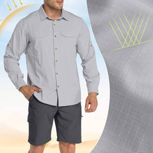 เสื้อเดินป่าฤดูใบไม้ร่วงสำหรับผู้ชายสไตล์ซาฟารีแขนยาวเสื้อเชิ้ตผู้ชายระบายอากาศได้ดีแห้งเร็วชุดทำงานกลางแจ้งเสื้อเดินป่าผู้ชาย - Product Image 3
