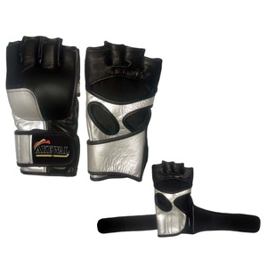 Mma ถุงมือมวยหนังวัวสำหรับผู้ใหญ่กันน้ำการฝึกอบรมศิลปะการต่อสู้ที่มีโลโก้ตามสั่งและสีแบบไทย - Product Image 1