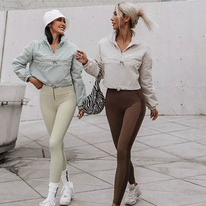 Ensemble de survêtement d'été pour femme : veste coupe-vent à demi-zip et pantalon de jogging deux pièces - Product Image 5