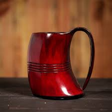 Jarra de Cerveza Vikinga Tallada a Mano, Personalizada, Ecológica, para Navidad y Año Nuevo, Altamente Pulida, Forma Natural de Cuerno FAIZA - Product Image 2