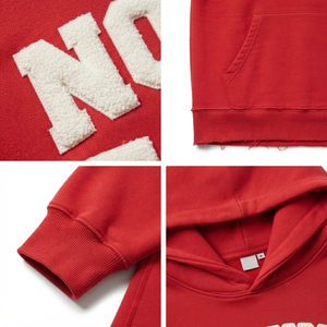 Sudadera con capucha de chenilla bordada para hombre, de felpa francesa con dobladillo desgastado, sudadera con capucha oversize de invierno para hombre, sudaderas con capucha de forro polar. - Product Image 6