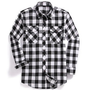 Chemise en flanelle rayée pour homme, dernière mode, 100% coton, manches longues, décontractée, saison hivernale, vente en gros, OEM, haute qualité, personnalisée - Product Image 6