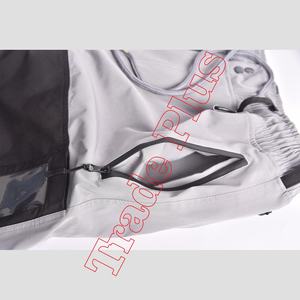 Men's Two-Tone Grey And Black Oversized Snow <b>Pants</b> With Zipper <b>Cargo</b> Pockets And Elasticated Bottoms - Product Image 4