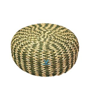 Artisan Crafted Cotton Rattan Floor <b>Cushion</b> Handmade Decorative Pouf for Living Room Wholesale Supplier - Product Image 1
