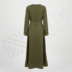 2025 OEM Kimono Outwear Abaya High Stretch Soft Thicker Polyester Fabric Muslim Women V Neck Long Sleeve Party Ramadan Wedding - Product Image 2