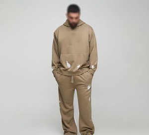 Men's Light Multi Color Hooded Waterproof 100% <b>Polyester</b> <b>Tracksuit</b> Set Full Sleeve Solid Casual Joggers Side Pocket Elastic - Product Image 4