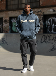 Chaos Theory Solid Hooded Sweatshirt <b>Men's</b> Regular Fit Cotton French Terry Casual Winter <b>Pullover</b> Front Logo Pocket Breathable - Product Image 6