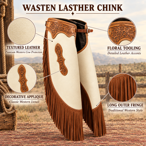 Cinturones de Cuero Estilo Western con Flecos Largos y Trenzado, de Cuero Genuino para Montar a Caballo |   Ropa Ecuestre para Caballos Ranch Rodeo Trail - Product Image 5