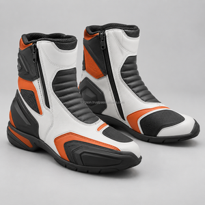 Botas Cortas de Motocicleta, Zapatos de Cuero para Motociclistas, Impermeables, Duraderas, Protectoras, Antideslizantes para Exteriores - Product Image 3