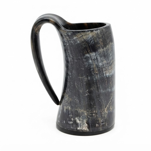 Chope à boire en corne de viking, artisanale, en corne naturelle, style de luxe, pour fête, compatible lave-vaisselle, pour méad, bière et autres boissons. - Product Image 1