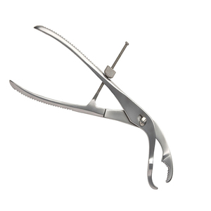 Verbrugge Bone Holding Forceps Curved to Side 145 mm 5 34 Adjustable Screw <b>Lock</b> With <b>Thread</b> Fixation Width 3 mm - Product Image 3