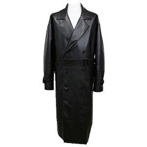 Manteau long croisé en mélange de coton premium pour homme, élégant, formel et décontracté, idéal pour l'hiver, avec ajustement ajustable - Product Image 2
