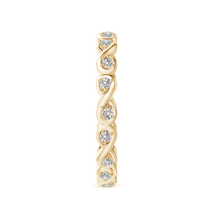 Anillo de Boda Curvo de Lujo con Diamantes Cultivados en Laboratorio, Corte Chevron en Forma de V, Oro 10K/14K/18K, Plata 925/935, Bañado en Rodio, para Compromiso o Fiesta - Product Image 3