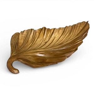 Minimalist Wooden Leaf Plate For Organizer Uses Elegant Multi Purpose <b>Tray</b> Keys Jewelry Coins And <b>Small</b> Essentials Storage - Product Image 1