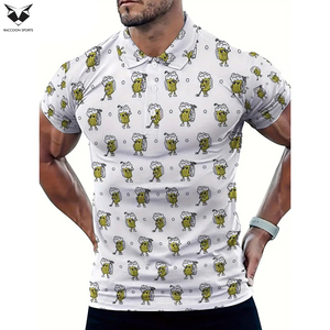 Chemise de golf pour homme avec impression graphique personnalisée, vêtements décontractés à manches courtes pour l'extérieur, meilleur produit, polos imprimés pour homme - Product Image 3