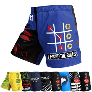 Shorts MMA pour hommes, imprimés, taille élastique, entraînement en salle de sport, kickboxing, légers, séchage rapide, colorés, haut de gamme pour hommes, arts martiaux - Product Image 3