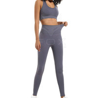 Nouvelle conception, logo personnalisé, ensemble de yoga pour femmes imperméable et solide, 2 pièces, écologique, séchage rapide, respirant, prix bas, vente en gros