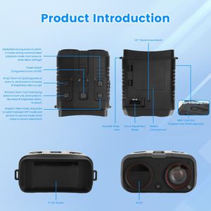 Gafas de Visión Nocturna a Todo Color 4K con Zoom 10X, Alcance de Visión de 2624 pies, 3 Pantallas, Tarjeta MMC de 64 GB, Control por Aplicación WIFI, Binoculares, Monoculares - Product Image 2