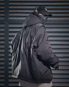 Waterproof <b>Men's</b> Techwear Jacket Tactical Streetwear Hooded Windbreaker Cyberpunk Cargo <b>Coat</b> Functional Outdoor <b>Parka</b> Oversized - Product Image 6