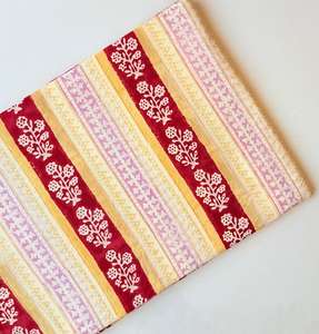 Tela de Algodón Cambray Estampada a Mano 60x60 cm, Tela de Algodón con Estampado Tradicional Jaipuri - Product Image 1