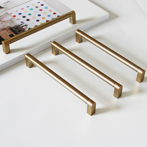 Durable Modern Zinc Alloy Satin Brass <b>Bar</b> Cabinet Handle Minimalist Drawer <b>Pull</b> <b>for</b> Kitchen Bathroom Nightstands Wardrobe - Product Image 6