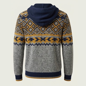 Custom Tag High Quality 100% Cotton Jersey Fabric <b>Waterproof</b> Pocket Design Men's Winter Warm Hooded Sweaters - Product Image 6