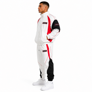 Survêtement en nylon patchwork personnalisé, streetwear léger, sweat à capuche zippé et short, ensembles de survêtements de haute qualité, vestes pour hommes - Product Image 5