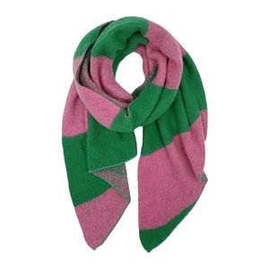<b>Pink</b> Green Bold Color Block Scarf Soft Warm Fashion <b>Wrap</b> Women Winter Shawl Casual Oversized Neck Accessory Stylish Outdoor Wear - Product Image 5