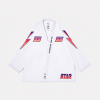 STAR SPORTS 450 GSM Gi Brazilian Jiu Jitsu Profesional Tenun Mutiara Bordir Kustom Kimono Latihan Fit Pemasok Label Pribadi