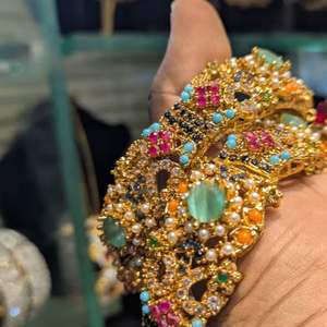 Luxury Egyptian Style Women's <b>Bangles</b> <b>Set</b> Crystal Rhinestone Imitation Pearl Trendy Antique Tribal Ethnic Jewelry <b>Bangles</b> - Product Image 3