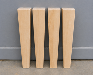 Pieds carrés coniques en bois massif non finis pour îlot de cuisine, table, armoire, comptoir, colonnes de support, poteau en bois massif - Product Image 5