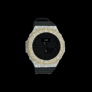 Reloj G-Shock de Alta Calidad con Bisel de Diamantes Grandes en Dos Tonos y Diamantes Moissanite VVS, Reloj de Pulsera de Moda Premium, Mejor Precio de la Historia - Product Image 1