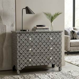Commode décorative en bois avec incrustations de os, meuble de luxe fait main pour chambres élégantes - Product Image 4