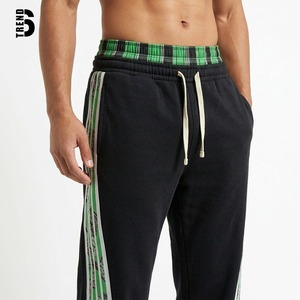 Pantalon de survêtement en molleton de coton épais personnalisé OEM pour homme, motif écossais, double taille, joggers streetwear de haute qualité, fabricant - Product Image 2