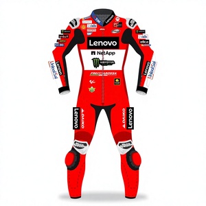 ชุดแข่งรถมอเตอร์ไซค์ Francesco Bagnaia MotoCP หนังวัว/หนังจิงโจ้ สำหรับขับขี่/แข่งรถมอเตอร์ไซค์ ระดับ 2 CE - Product Image 1