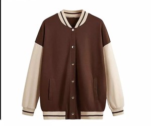 Chaquetas Varsity Personalizadas de Moda para Mujer, Tallas Grandes, con Forro de Algodón Transpirable, Venta al Por Mayor - Product Image 5