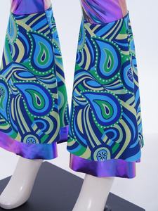 ชุดเต้นรำสำหรับผู้หญิงสไตล์ดิสโก้ยุค 70 ชุดรอมเปอร์ขายาวสีเมทัลลิกสำหรับงานปาร์ตี้ คลับ งานอีเว้นท์ธีมต่างๆ ทำจากผ้าสแปนเด็กซ์ - Product Image 4