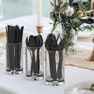 Set di 360 Posate Monouso in Plastica Nera Extra Resistente, Senza BPA, Forchette Termoresistenti e Durevoli in Confezione Convenienza - Product Image 1