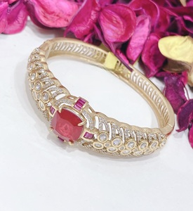 Beautiful Premium Quality Gold Plated Zircon <b>Charm</b> Bracelet Trendy Designer for Women Wedding Party Wear Collection - Product Image 2