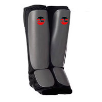 Service OEM, nouvelle conception, protège-tibias en cuir, entraînement MMA, boxe, écologique, léger, accessoires de sécurité de haute qualité, prix bas