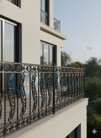 Balaji Metals Garde-corps de balcon et d'escalier sans cadre en fonte gris moderne de qualité supérieure, robuste, garantie 5 ans, résistant à la rouille, à l'eau et aux UV