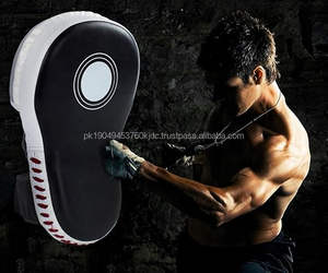 Manoplas de boxeo curvas de cuero PU para boxeo, almohadillas de mano de entrenamiento de enfoque objetivo para boxeo, karate, MMA, Muay Thai, Kickboxing - Product Image 5