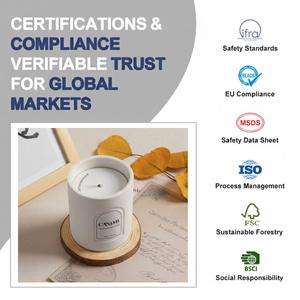 Оптовые ароматические свечи из соевого воска ручной работы класса люкс с керамическим основанием для супермаркетов и интернет-магазинов (под собственной торговой маркой) - Product Image 3