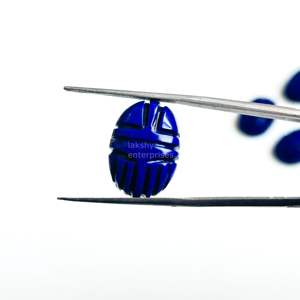 Pendentif Scarabée en Lapis Lazuli AAA, sculpté à la main, charme égyptien en pierre précieuse, 13x18MM, Scarabée en Lapis Lazuli naturel pour bijoux en gros - Product Image 2