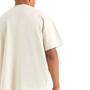 Camiseta Extra Grande de Corte Holgado con Hombros Caídos, Cuello Redondo, Antiarrugas, de Algodón, para Hombre, a Precio Accesible - Product Image 5